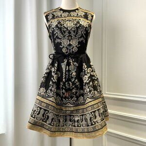 Zimmermann summer fashion linen floral pattern mid-length dress